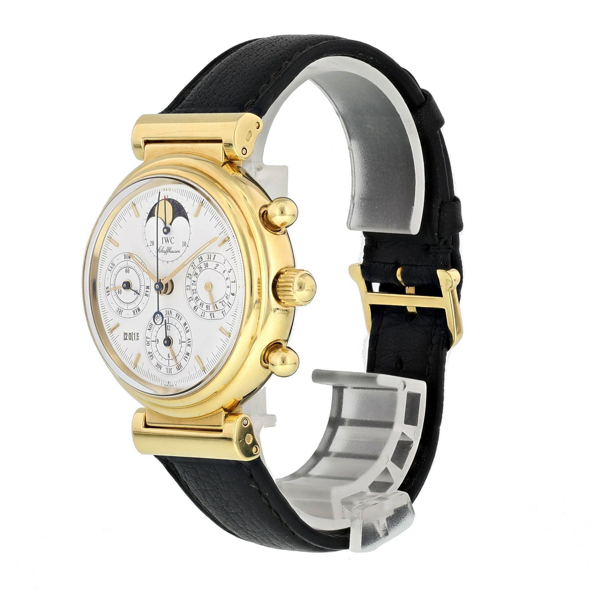 IWC Da Vinci Perpetual French IW3750 Yellow Gold Chronograph Watch