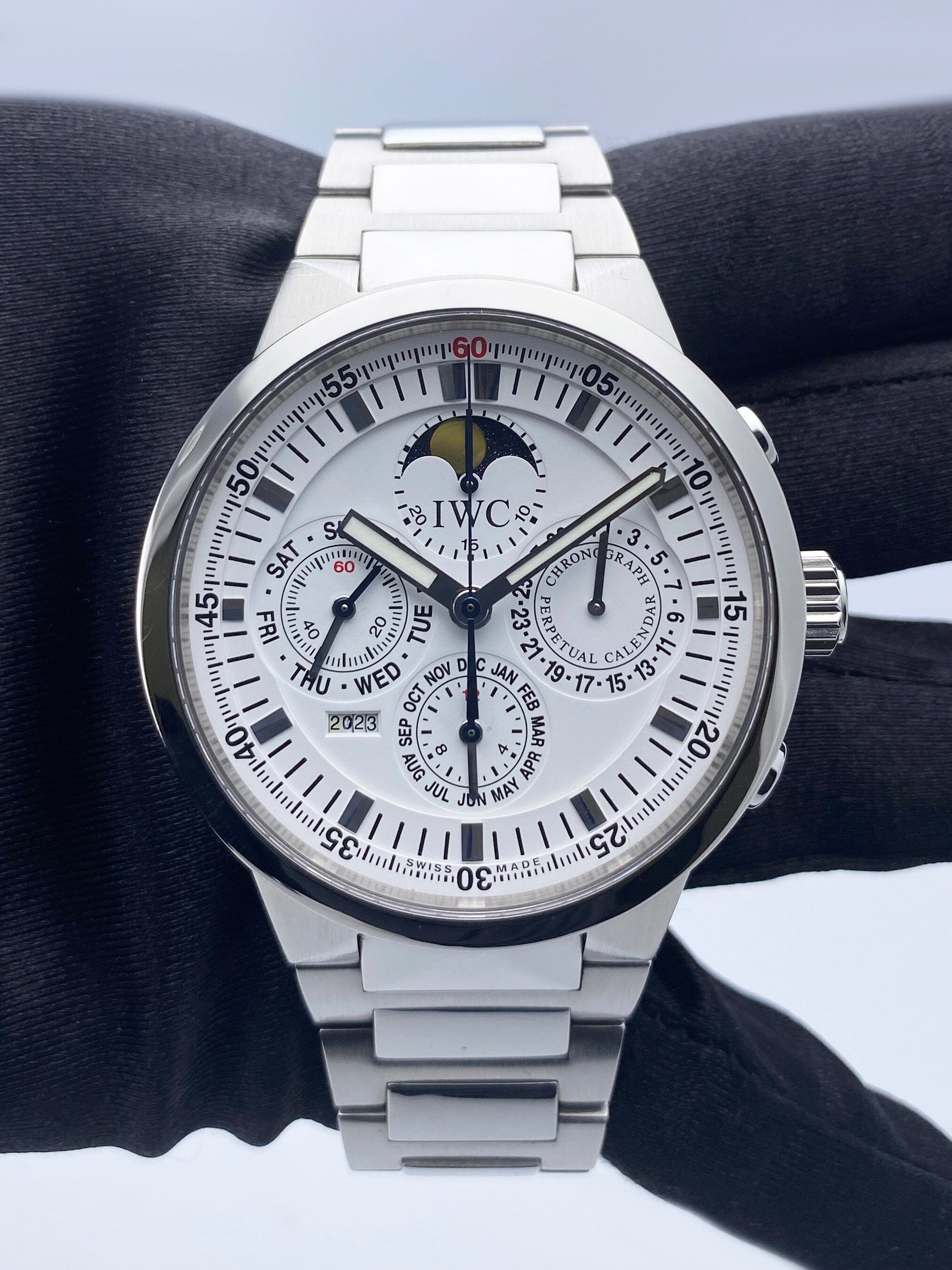 IWC GST Perpetual Calendar IW3756-19 White Dial Mens Watch With Box - Watches