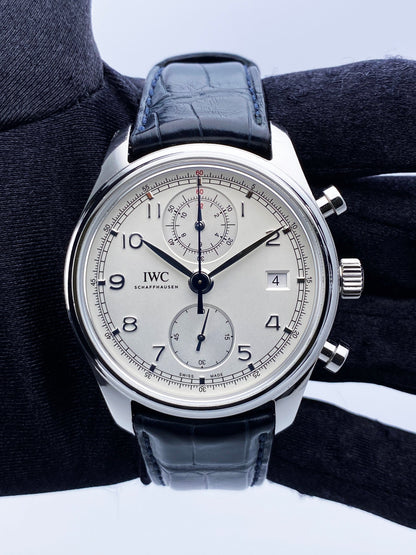 IWC Portugieser Chronograph Classic IW390403 Mens Watch Box Papers - Wristwatch