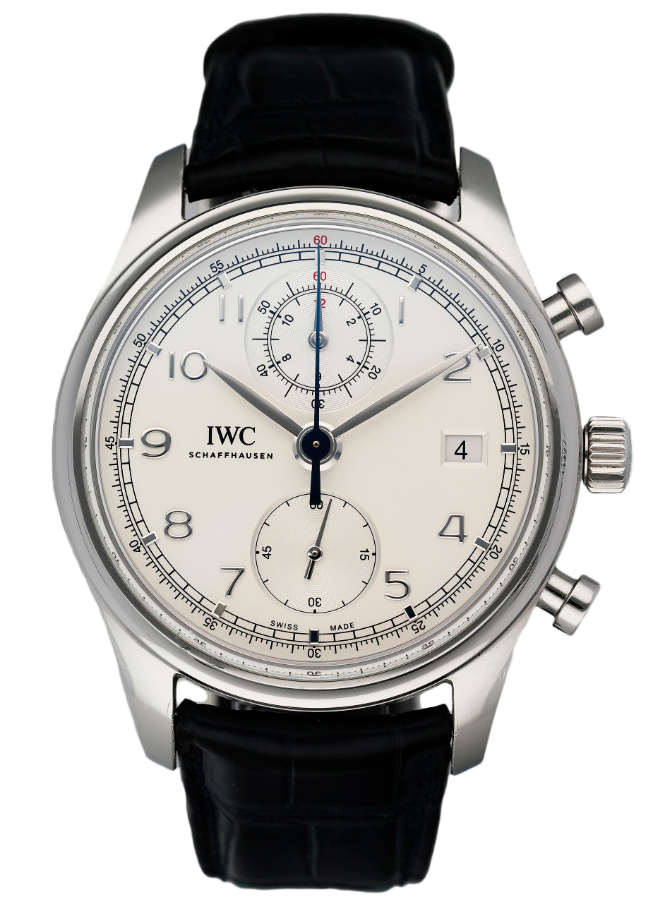 IWC Portugieser Chronograph Classic IW390403 Mens Watch Box Papers - Wristwatch