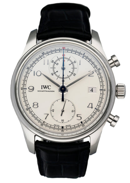 IWC Portugieser Chronograph Classic IW390403 Mens Watch Box Papers - Wristwatch