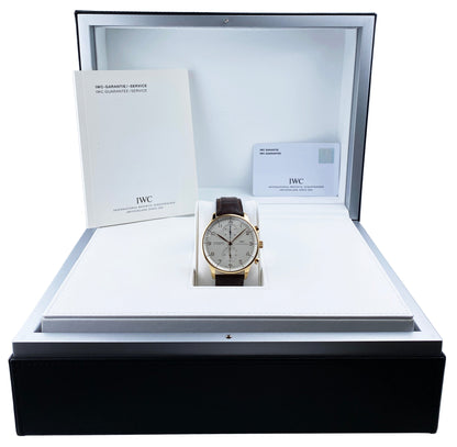 IWC Portugieser IW371611 18K Yellow Gold Mens Watch Box Papers