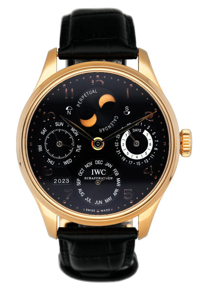 IWC Portuguese IW502103 Perpetual Calendar Black Dial Mens Watch