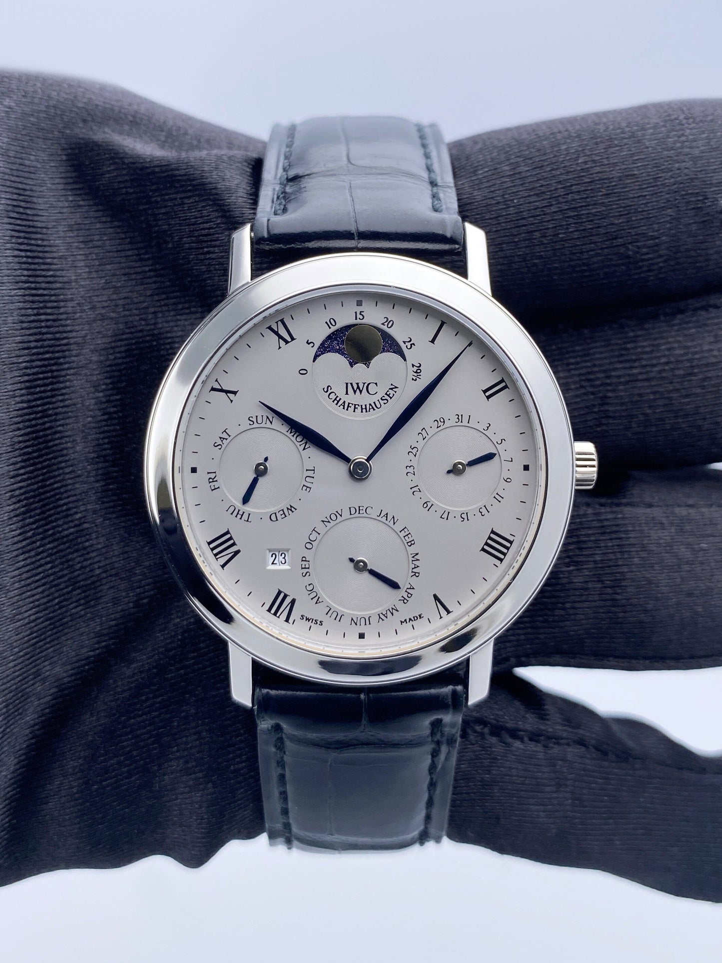 IWC Romana Perpetual Calendar 2050 Platinum Mens Watch - Watches
