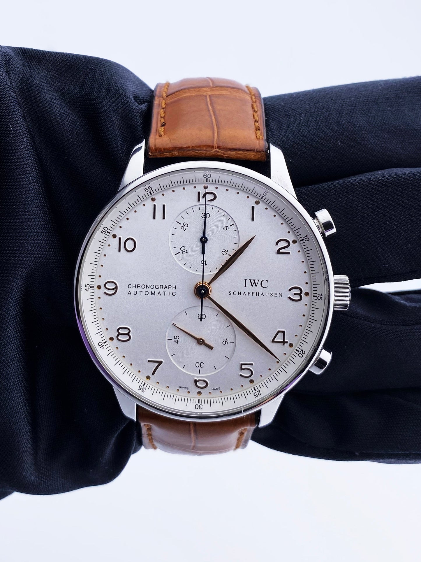 IWC Schaffhausen Potugieser Stainless Steel Mens Watch