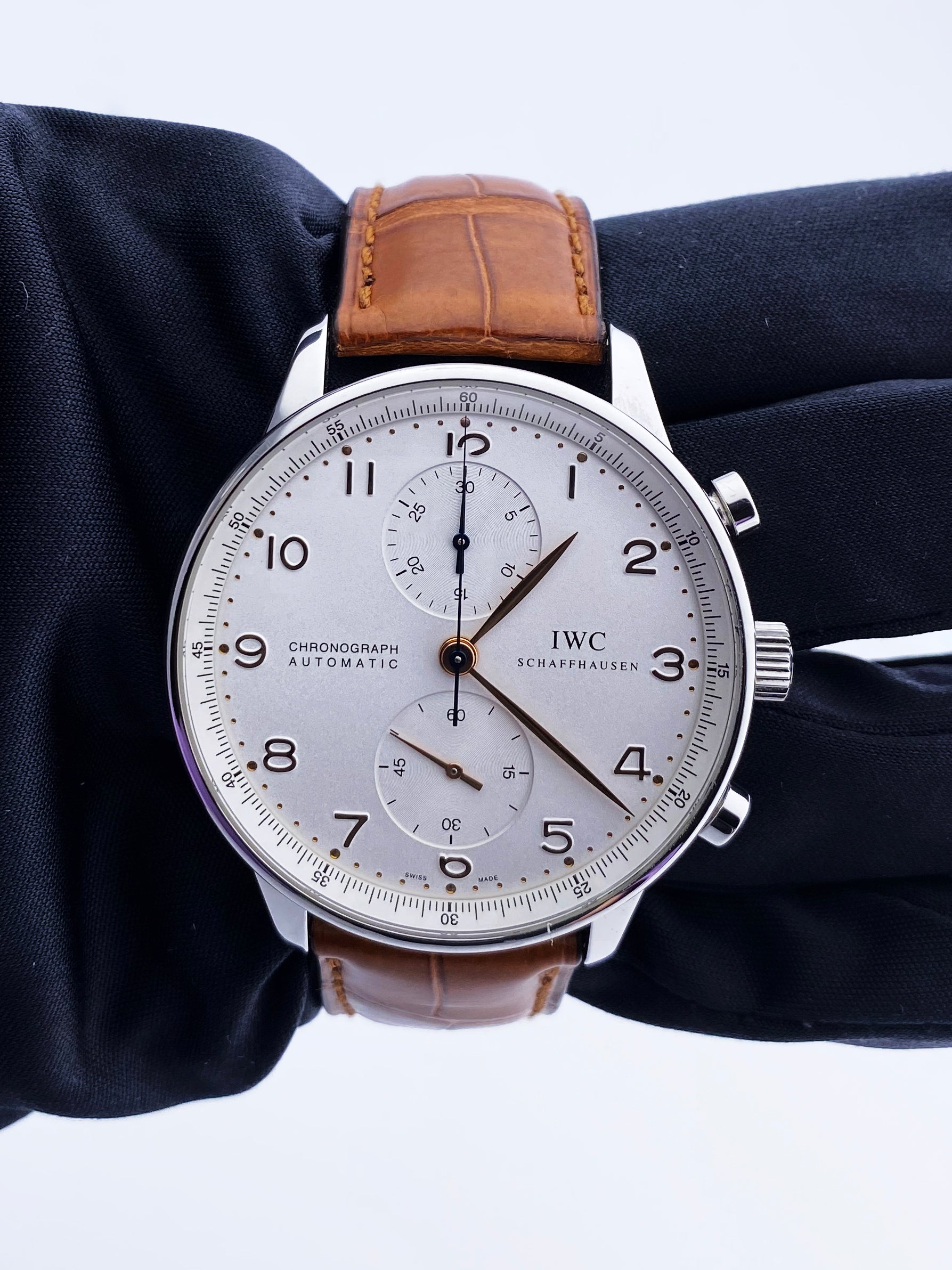 IWC Schaffhausen Potugieser Stainless Steel Mens Watch