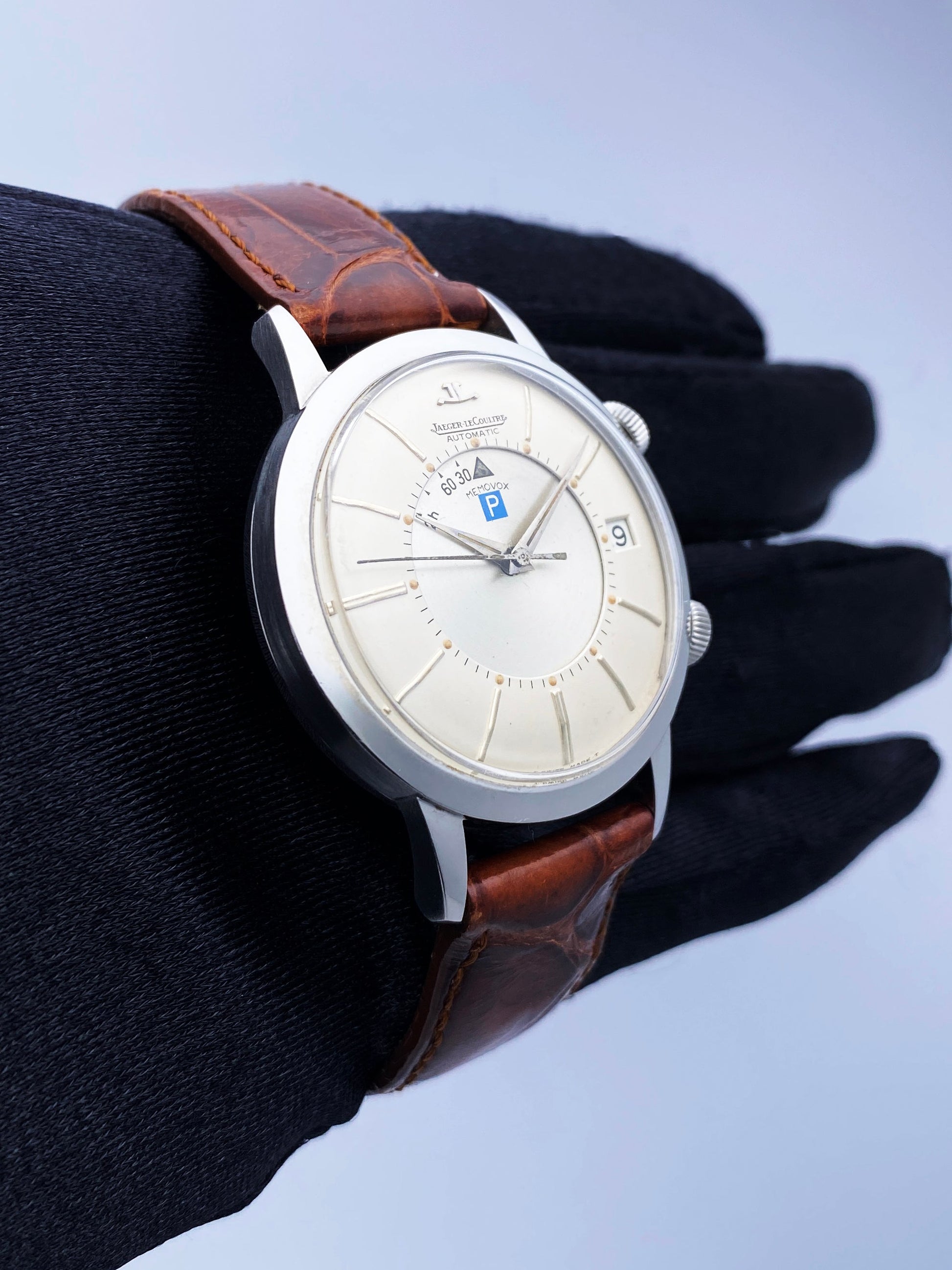 Jaeger LeCoulre Memovox Parking Alarm Dial Mens Watch - Virtual