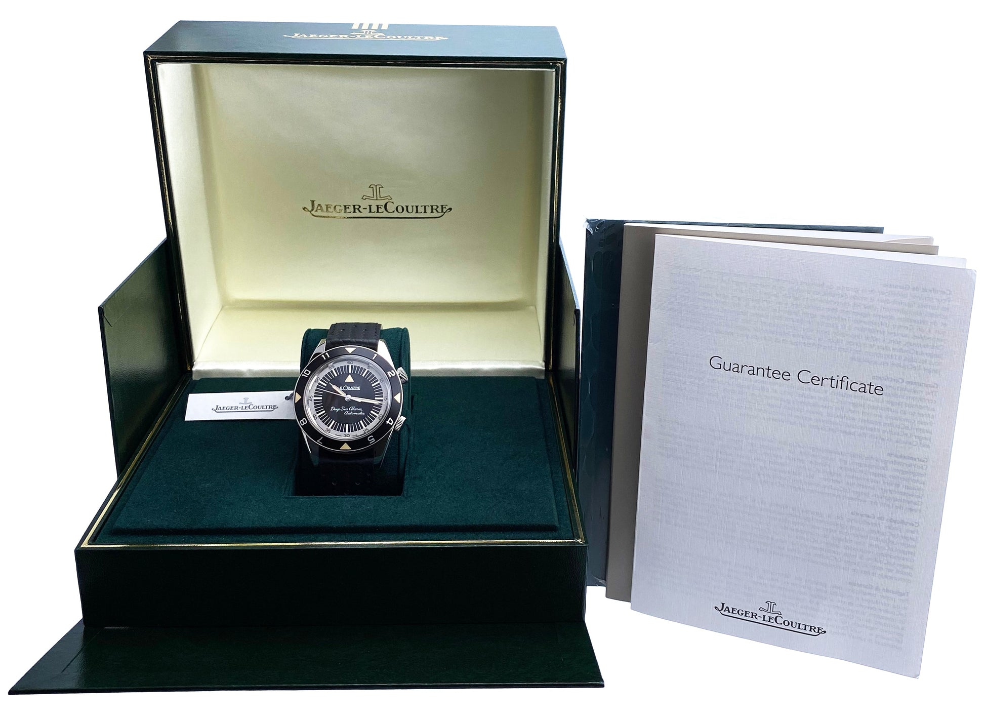 Jaeger LeCoultre Deep Sea Alarm JLQ2028440 Mens Watch Box Papers