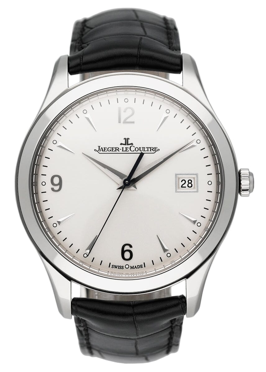 Jaeger Lecoultre Master Control Q1548420 Silver Dial Mens Watch Box Papers