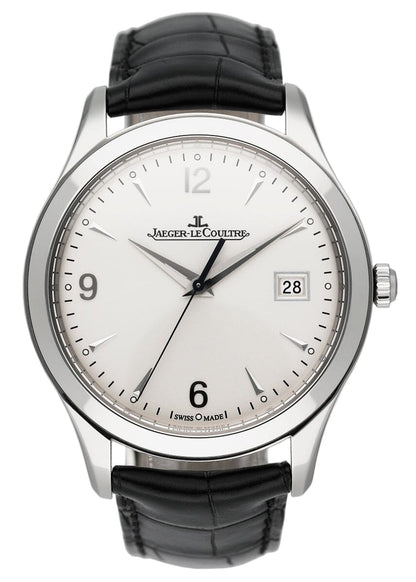 Jaeger Lecoultre Master Control Q1548420 Silver Dial Mens Watch Box Papers