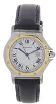 Ladies 18k Yellow Gold & SS Cartier Santos Octagon Automatic