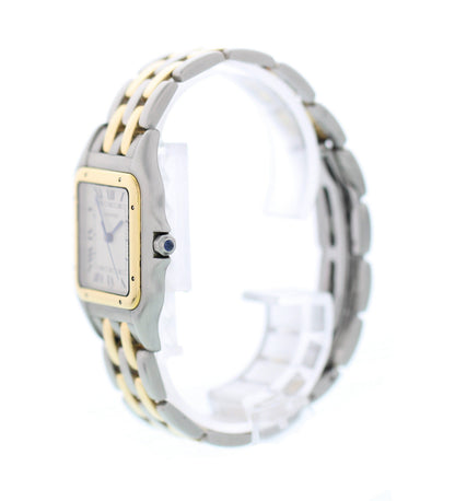 Large Cartier Panthere 8395 18K Yellow Gold Stainless Steel Watch - Wristwatch