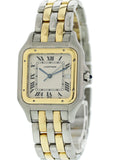 Large Cartier Panthere 8395 18K Yellow Gold Stainless Steel Watch - Wristwatch
