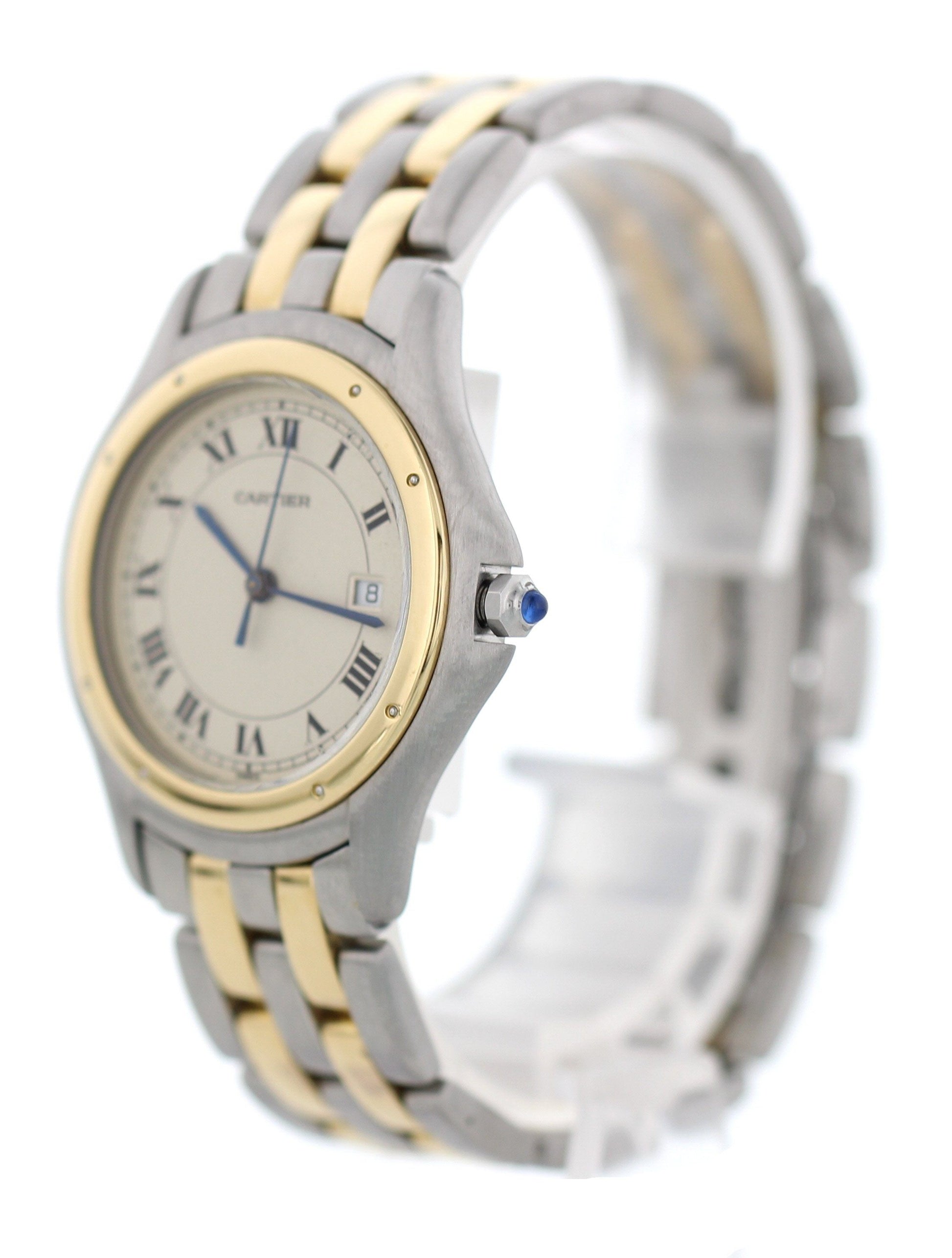 Large Cartier Panthere Cougar 118000R Two Tone - Wristwatch