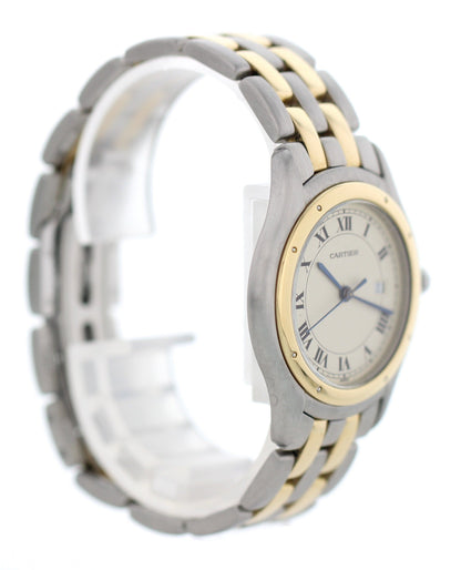 Large Cartier Panthere Cougar 118000R Two Tone - Wristwatch