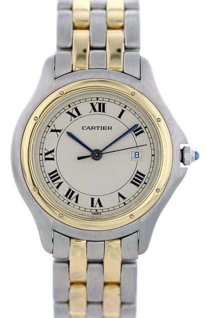 Large Cartier Panthere Cougar 118000R Two Tone - Wristwatch