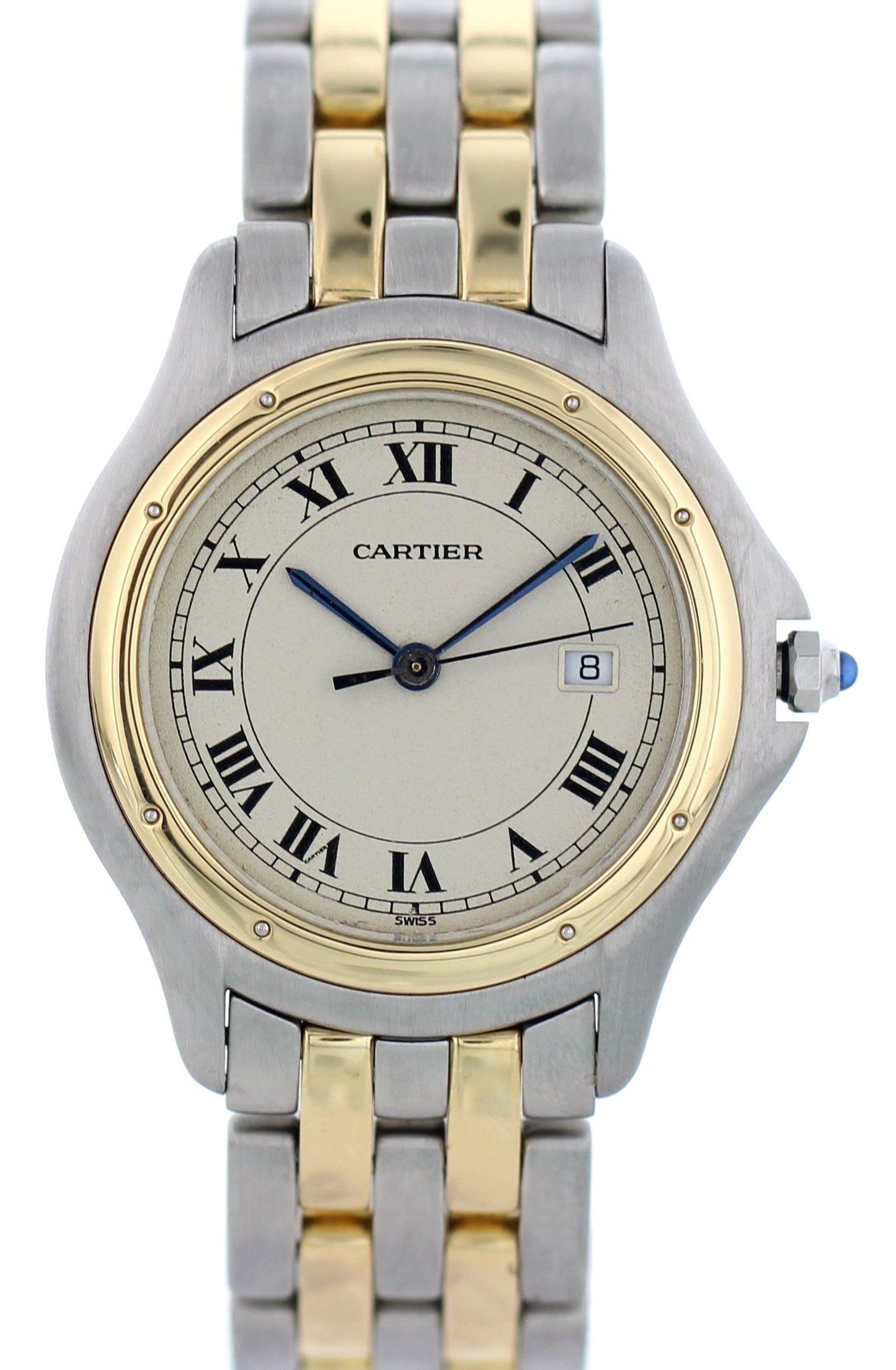 Large Cartier Panthere Cougar 118000R Two Tone - Wristwatch