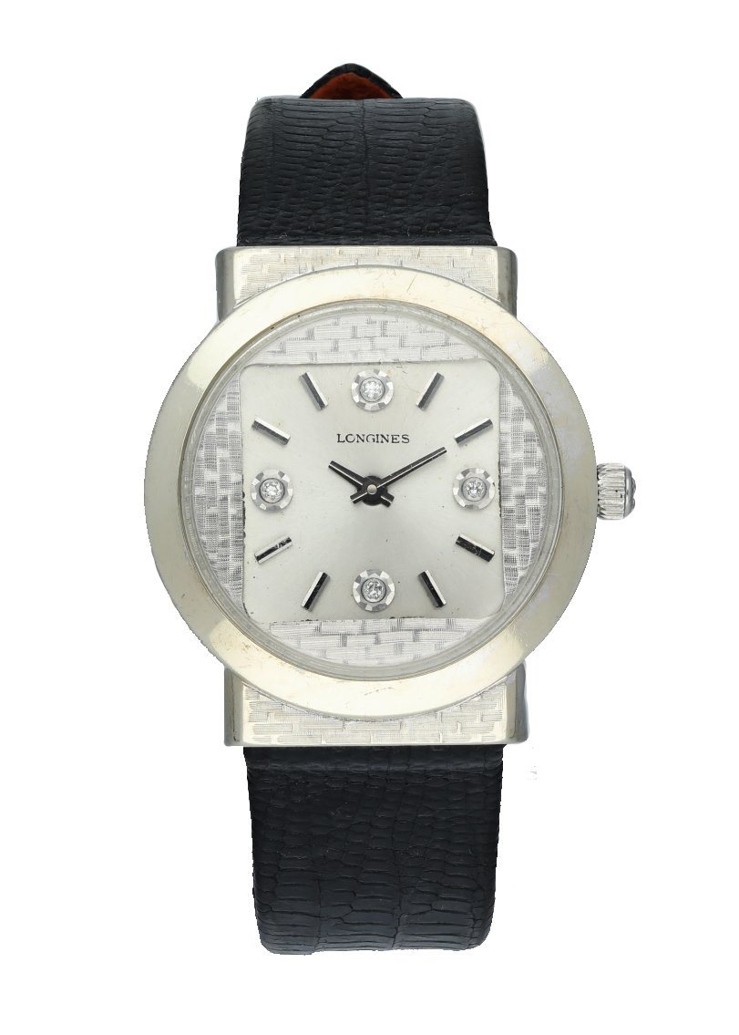 Longines vintage ladies watch 14k white gold hot sale