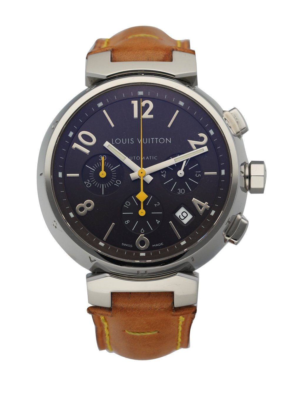 Louis+Vuitton+Tambour+Brown+Men%27s+Watch+-+Q1121 for sale online