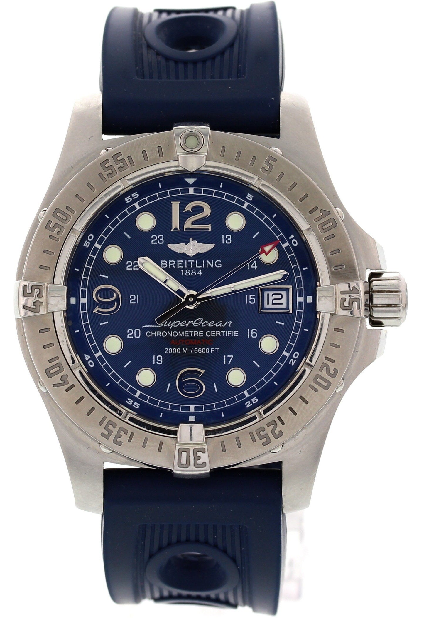 Men's Breitling SuperOcean SS A17390 Rubber Strap