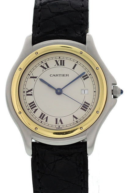 Midsize Cartier Cougar 18K Yellow Gold / SS 187904 - Wristwatch