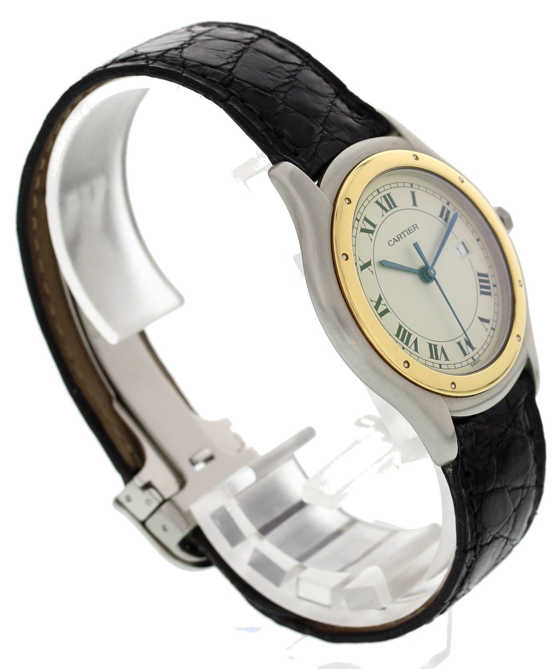 Midsize Cartier Cougar 18K Yellow Gold / SS 187904 - Wristwatch