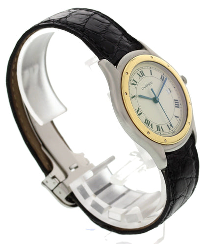 Midsize Cartier Cougar 18K Yellow Gold / SS 187904 - Wristwatch