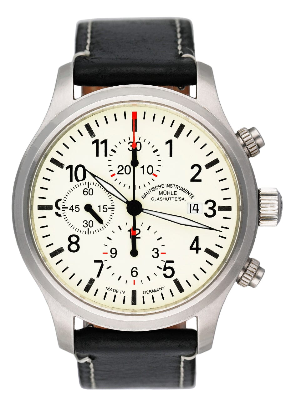 Muhle Glashutte Terrasport I Chronograph M1-37-70-LB Mens Watch Box and Papers - Watches