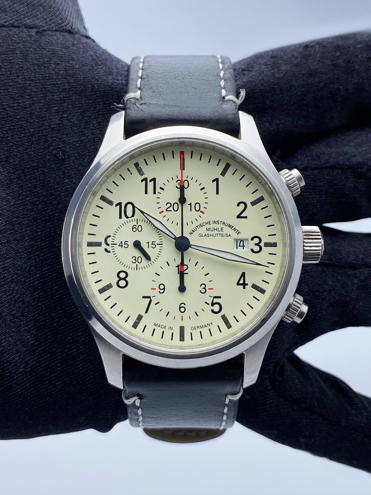 Muhle Glashutte Terrasport I Chronograph M1-37-70-LB Mens Watch Box and Papers - Watches