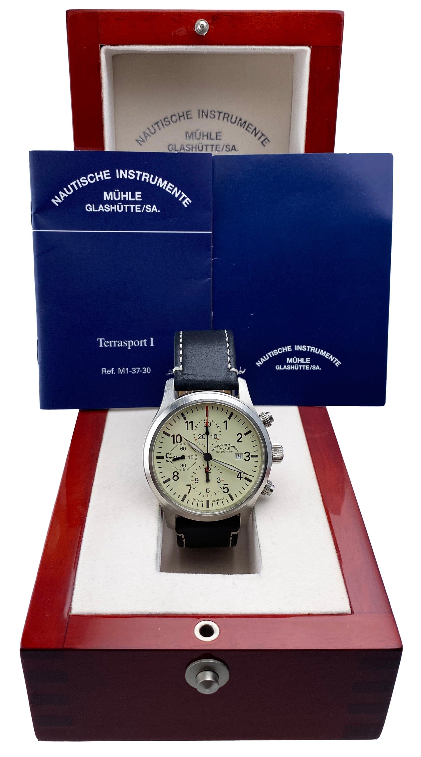Muhle Glashutte Terrasport I Chronograph M1-37-70-LB Mens Watch Box and Papers - Watches