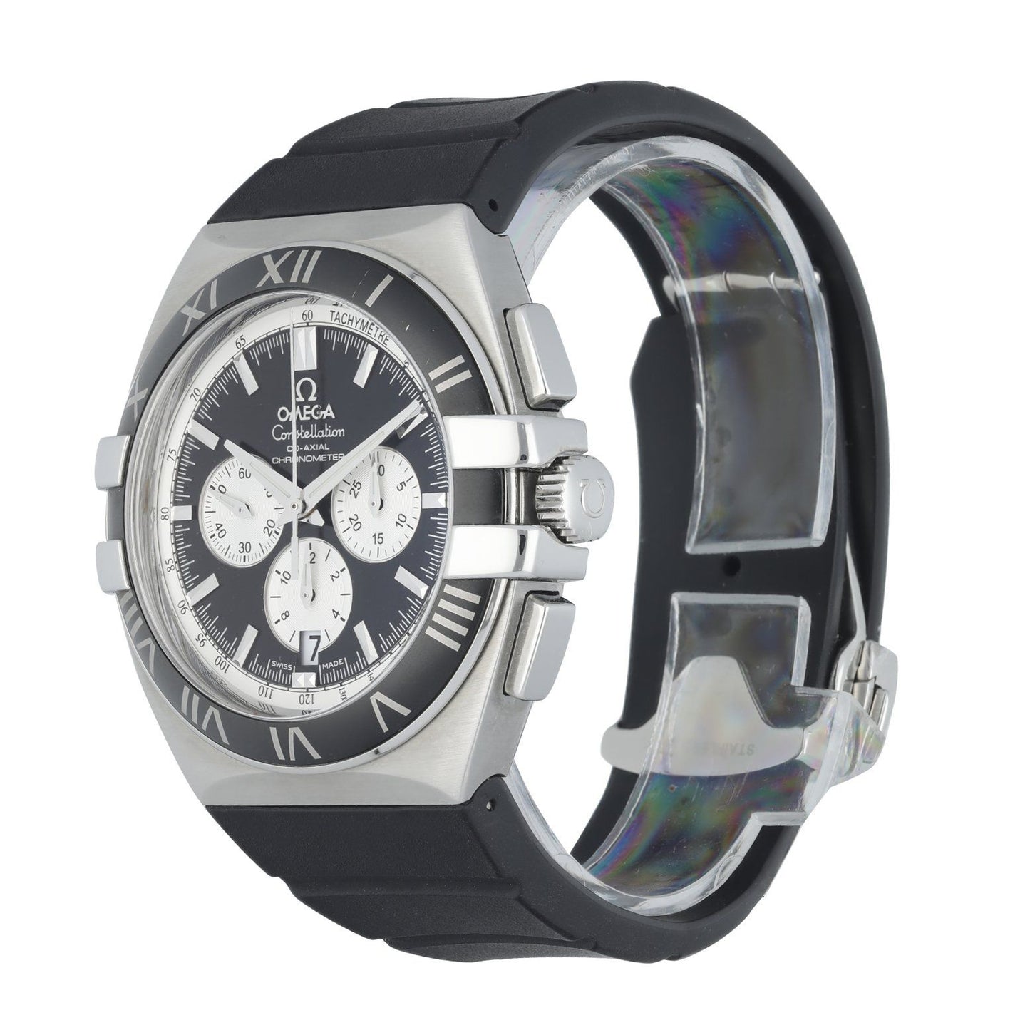 Omega 1819.51.91 Constellation DOUBLE EAGLE CO‑AXIAL CHRONOGRAPH Men's Watch Box & Papers