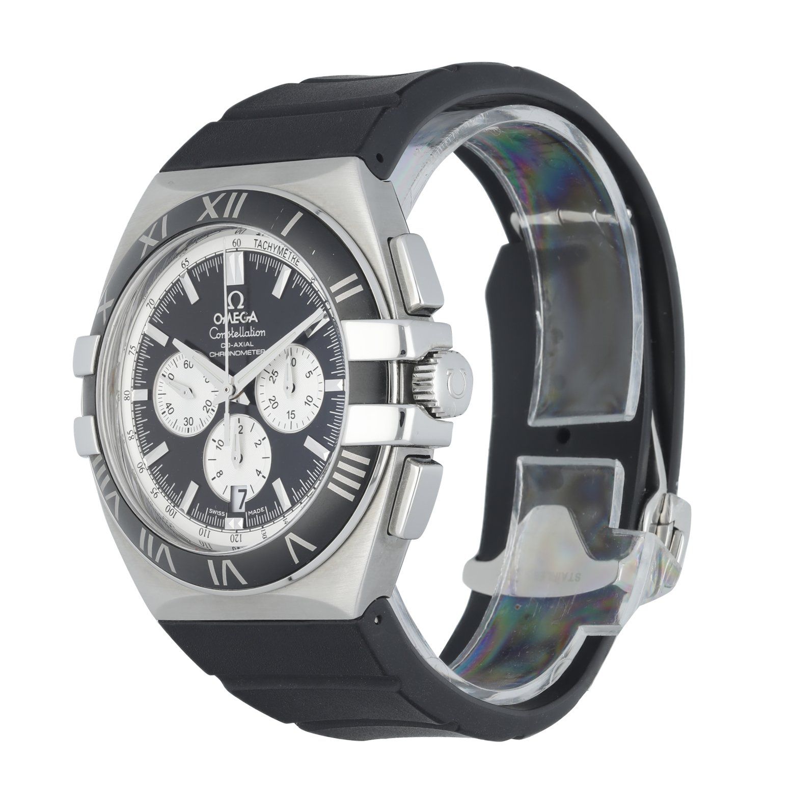 Omega 1819.51.91 Constellation DOUBLE EAGLE CO‑AXIAL CHRONOGRAPH Men's Watch Box & Papers