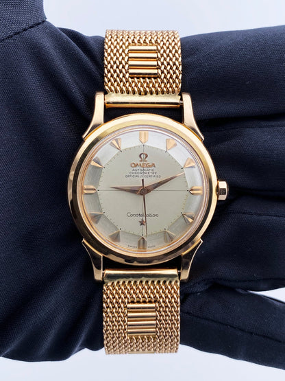 Omega Constellation Pie Pan Dial 18K Rose Gold Ladies Watch