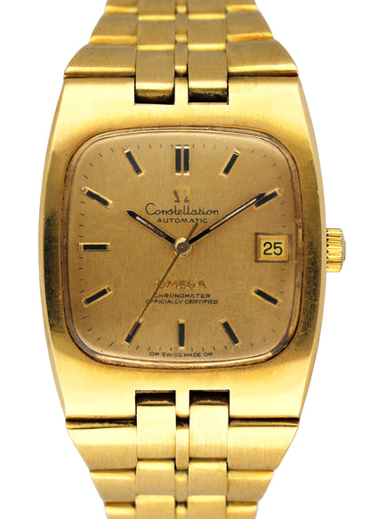 Omega Constellation Vintage 18K Yellow Gold Mens Watch