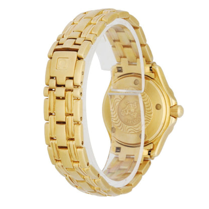 Omega Seamaster 18K yellow Gold Mother Of Pearl Dial Ladies Watch