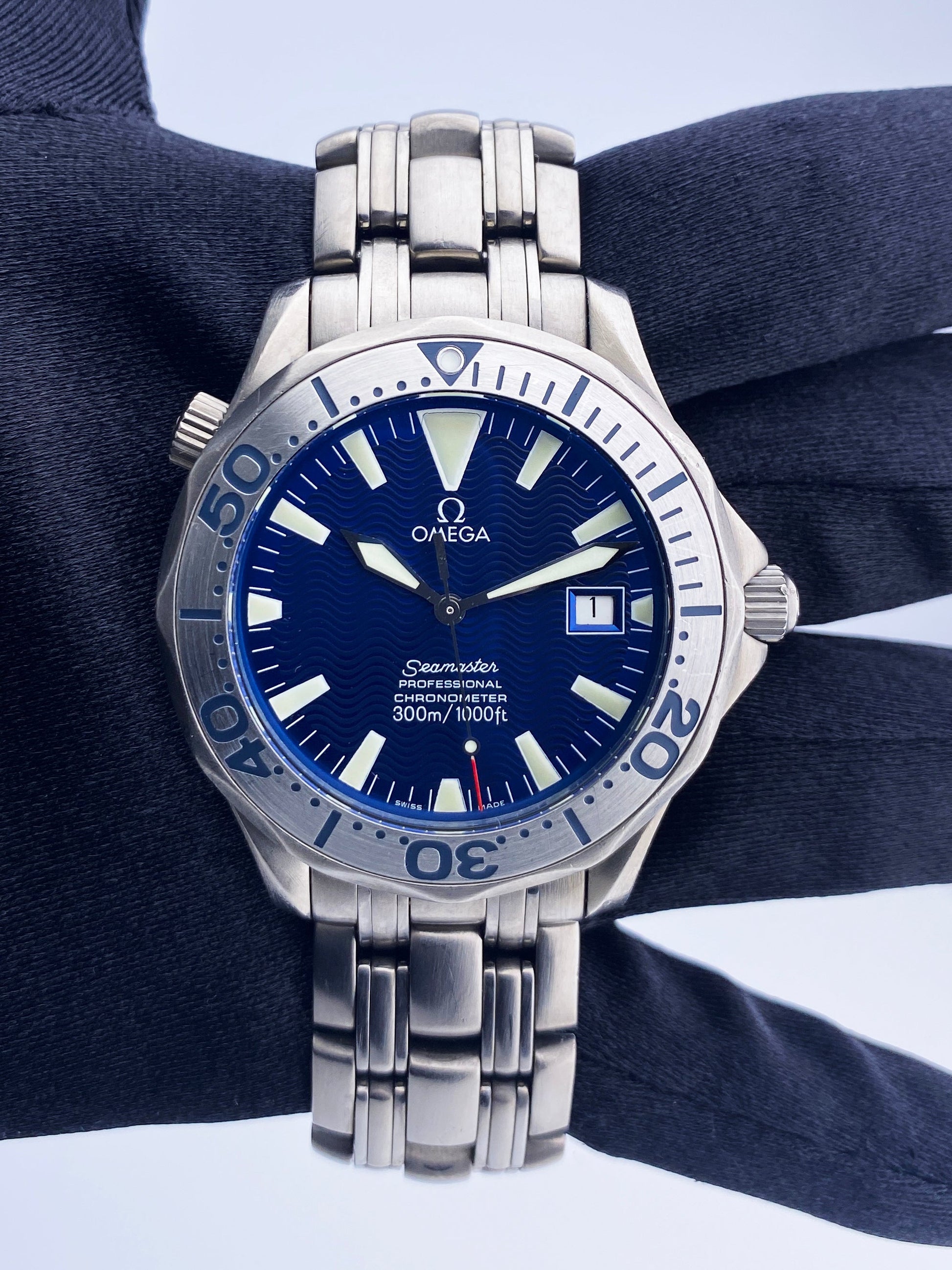 Omega Seamaster 300M Chronometer Blue Dial Titanium - Main Image