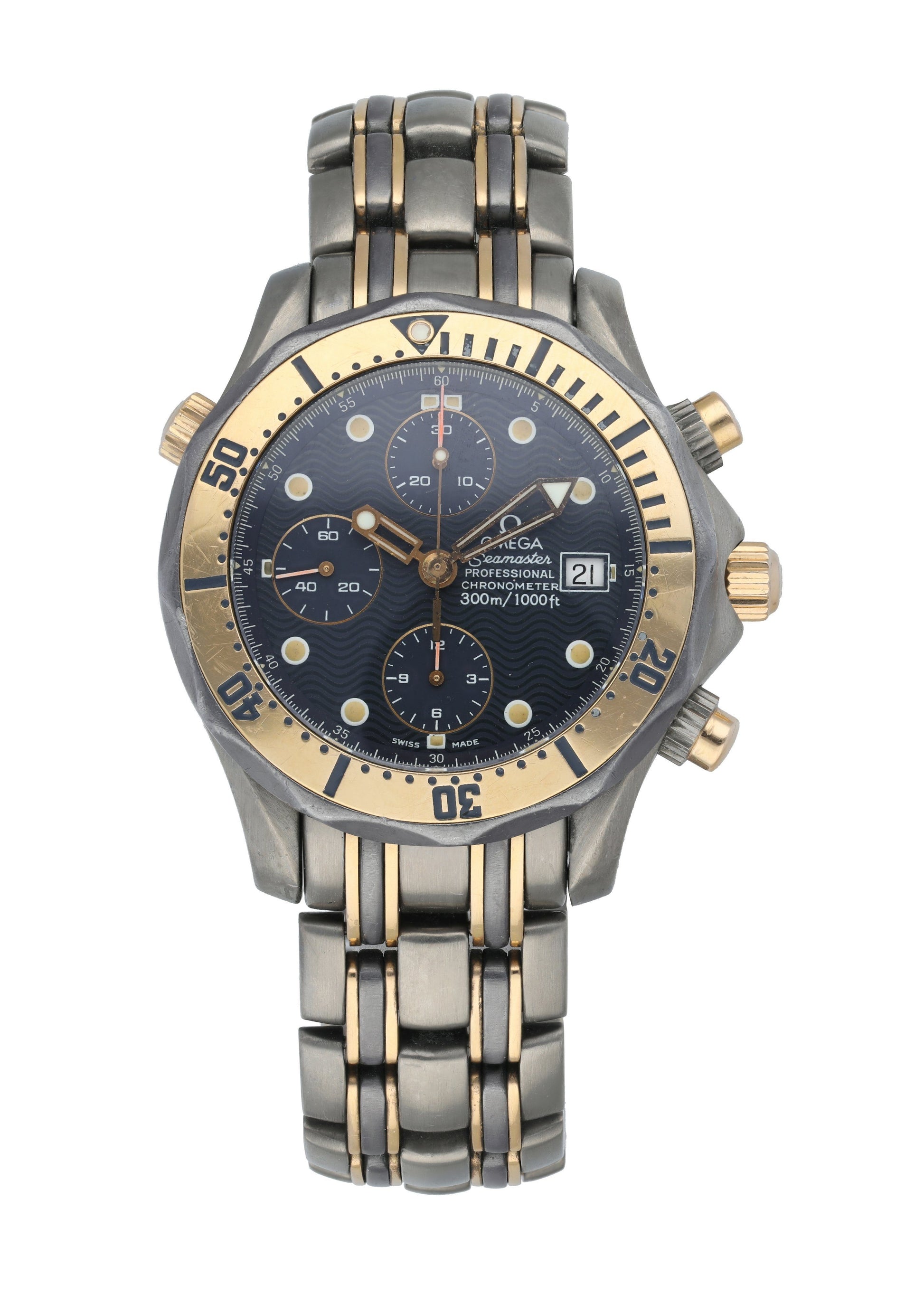 Omega Seamaster 2296.80.00 Titanium & Rose Gold Mens Watch - Wristwatch