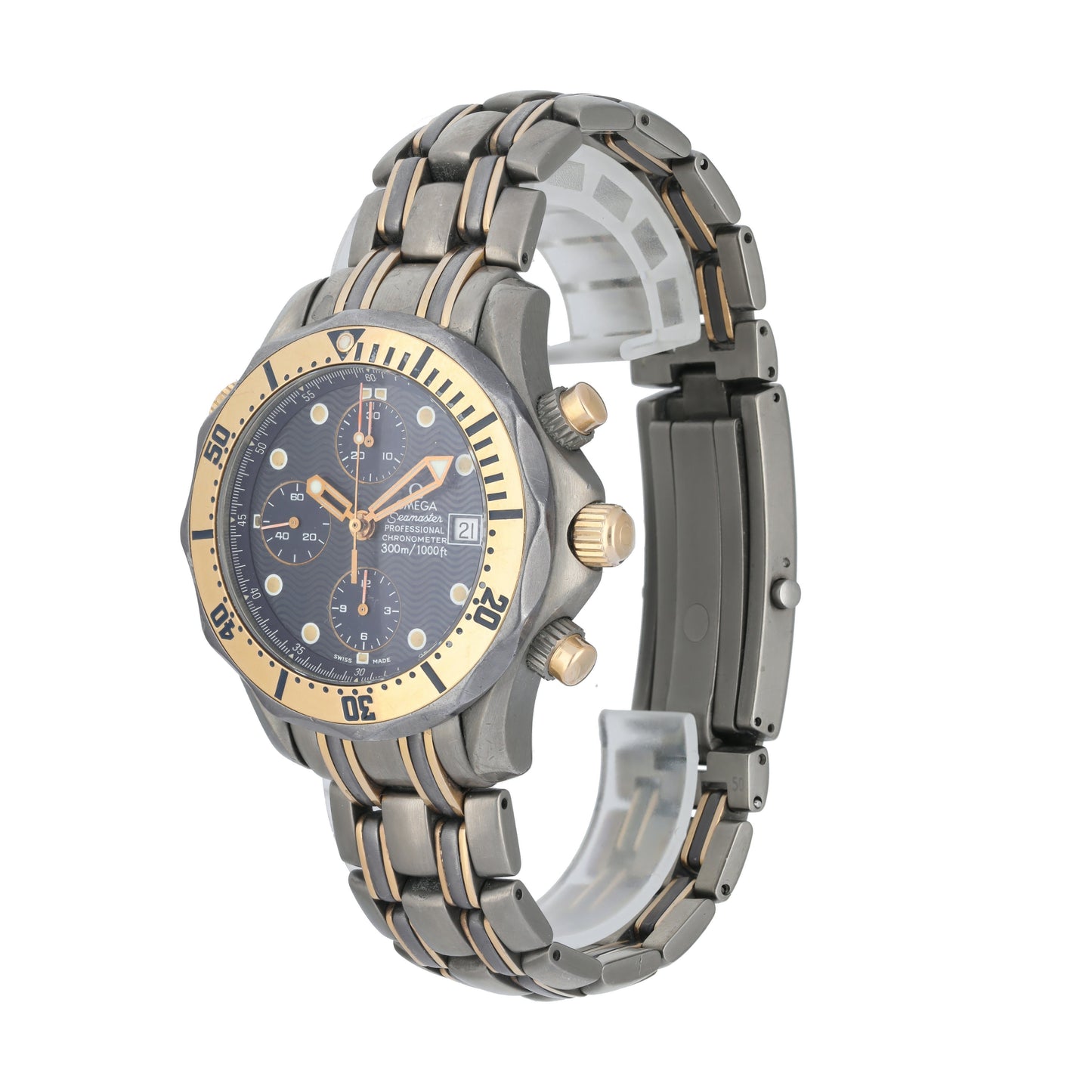 Omega Seamaster 2296.80.00 Titanium & Rose Gold Mens Watch - Wristwatch