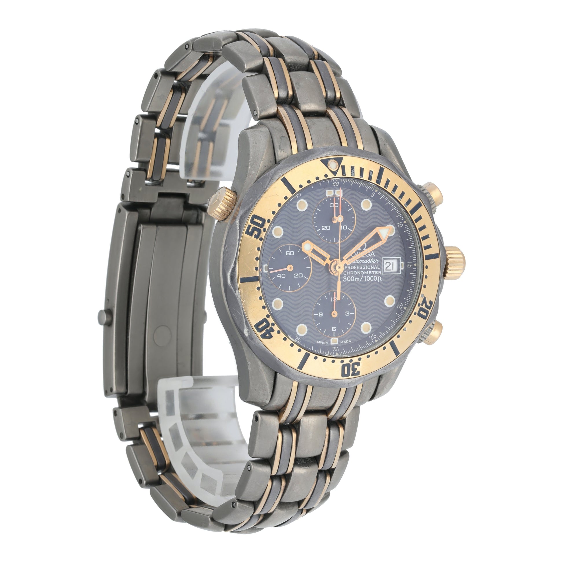 Omega Seamaster 2296.80.00 Titanium & Rose Gold Mens Watch - Wristwatch