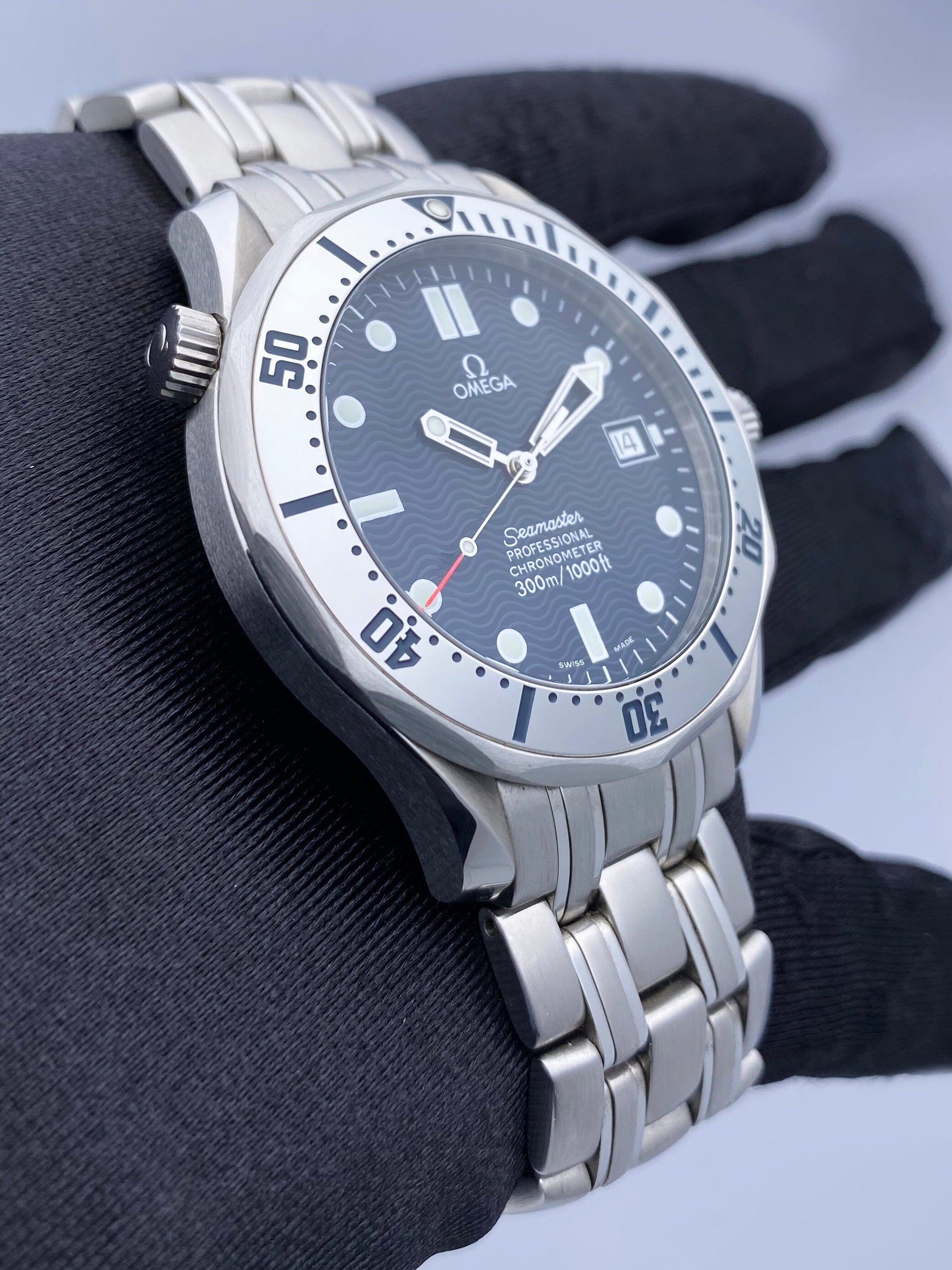 Omega Seamaster 2532.80 Blue dial Vintage Mens Watch - Wristwatch