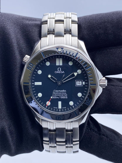 Omega Seamaster 2532.80 Blue dial Vintage Mens Watch - Wristwatch