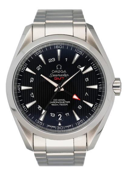 Omega Seamaster Aqua Terra GMT Mens Watch Box Papers