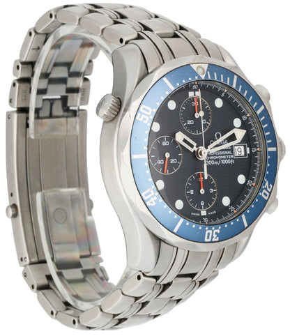 Omega Seamaster Chronograph Stainless Steel Men's Watch Box & Papers