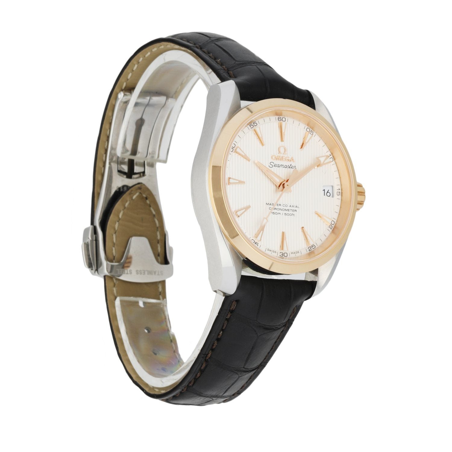Omega Seamaster Co-Axial 231.23.42.21.02.001 Rose Gold Bezel Men's Watch