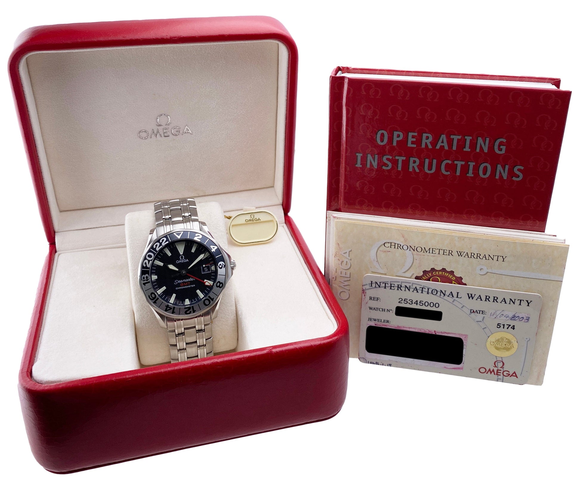 Omega Seamaster GMT 2534.50.00 50th Anniversary Mens Watch Box Papers - Virtual