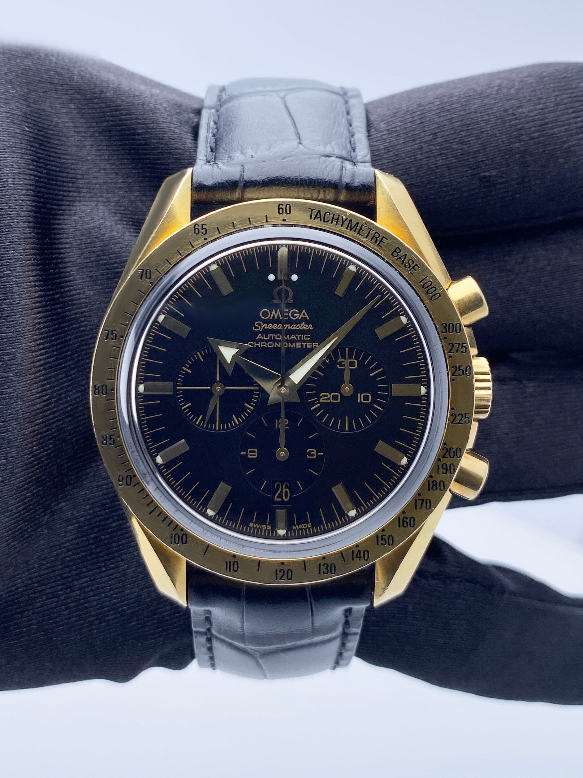 Omega Speedmaster Broad Arrow 3651.50.31 Yellow Gold Mens Watch - Watches