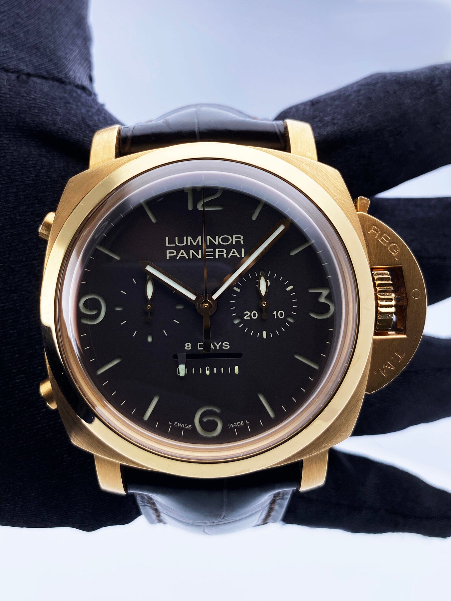Panerai Luminor 1950 8 Days Rattrapante PAM00319 Mens Watch Box Papers - Virtual