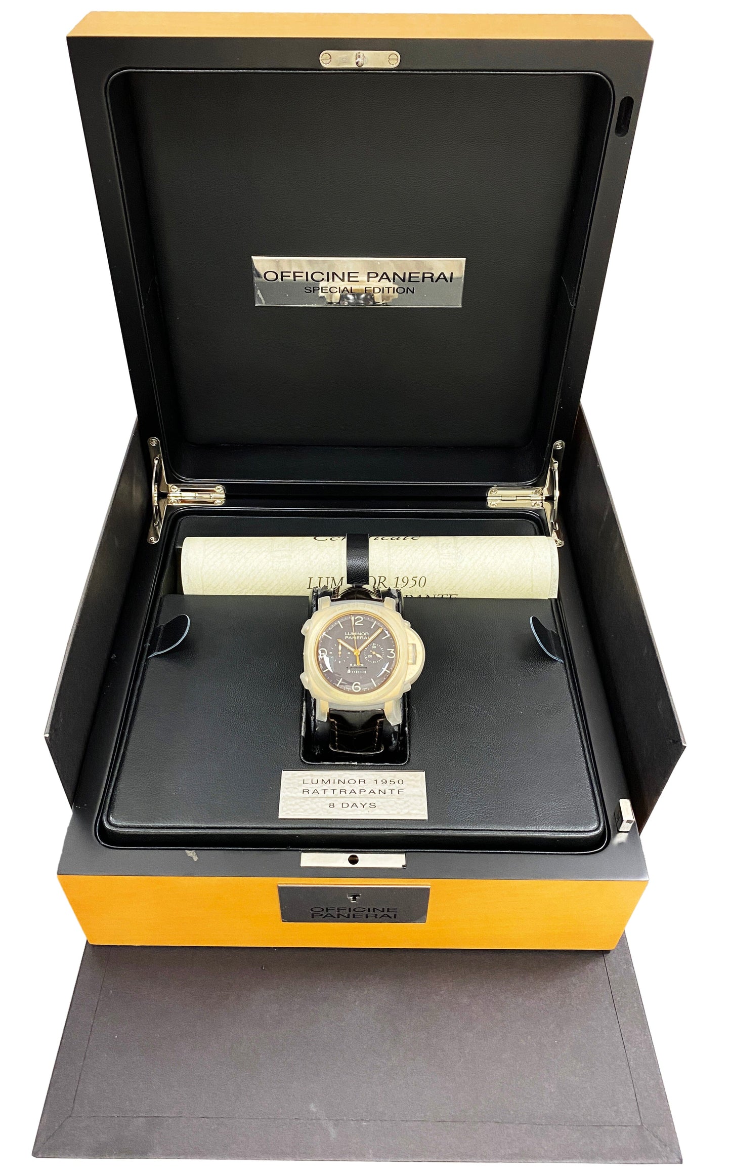 Panerai Luminor 1950 8 Days Rattrapante PAM00319 Mens Watch Box Papers - Virtual