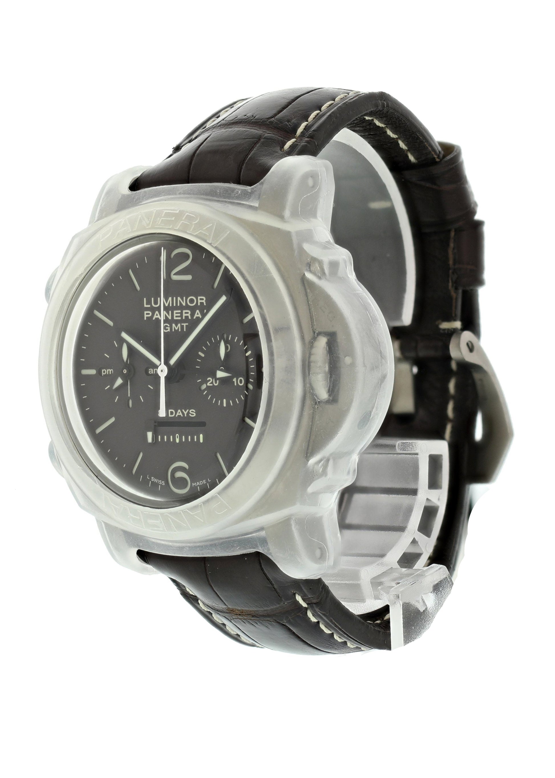 Panerai Luminor 1950 Chrono Monopulsante PAM311 8 Days GMT Titanio Mens Watch