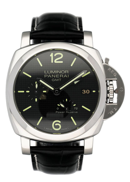 Panerai Luminor 1950 PAM00537 GMT Mens Watch With Box & Papers